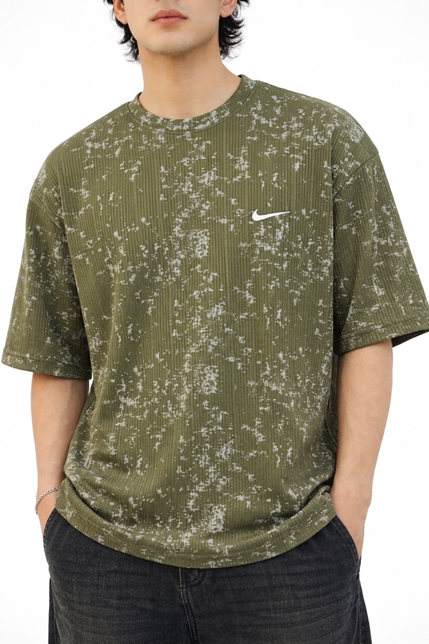 HORIZEN IMPORTED OLIVE ACID SHIRT