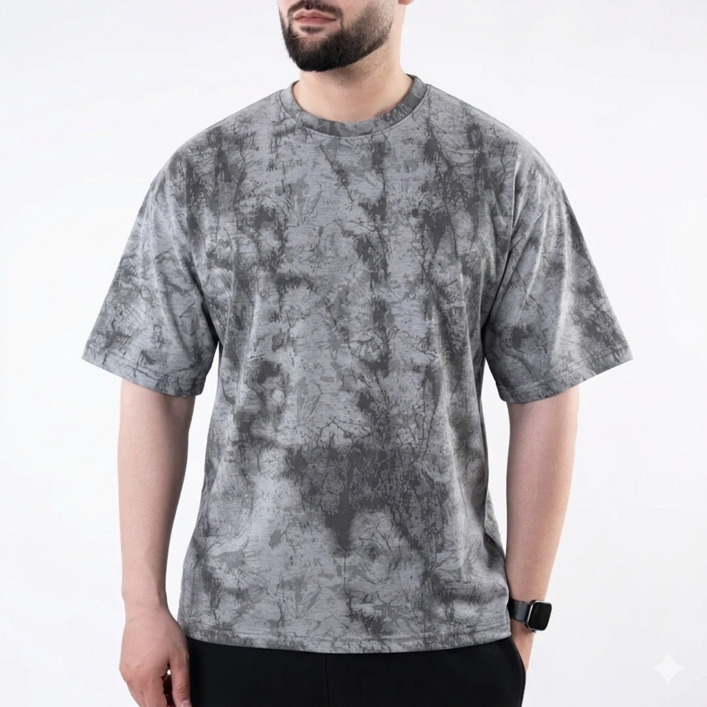 ELITE ACID GREY DROP SHOULDER