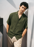 ELITE FORMAL OLIVE SHIRT.