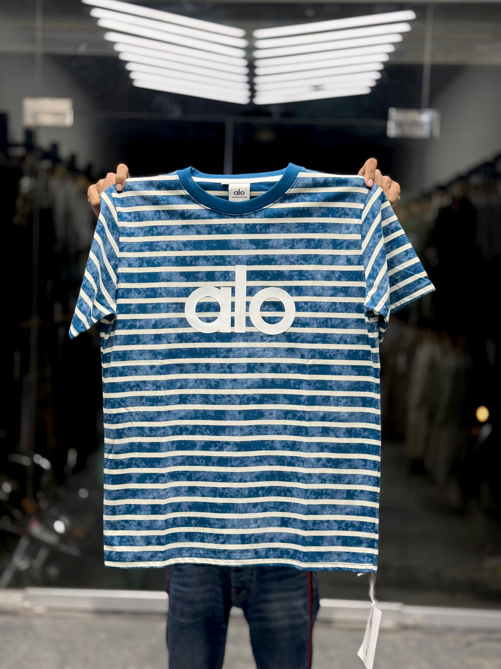 ALO DROP SHIRT BLU