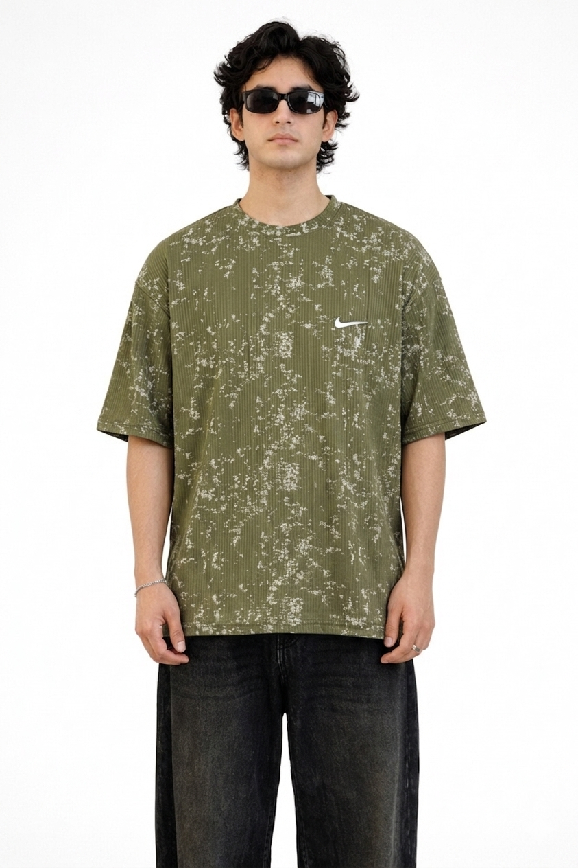 HORIZEN IMPORTED OLIVE ACID SHIRT