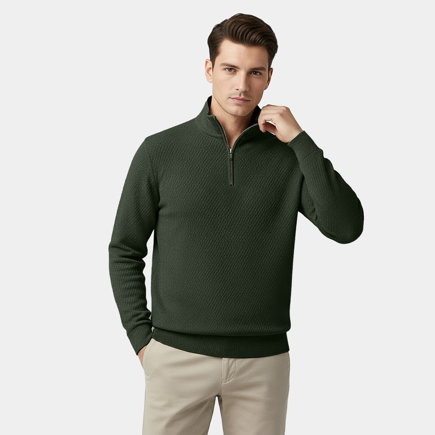 HORIZEN Premium sweats shirt in olive.